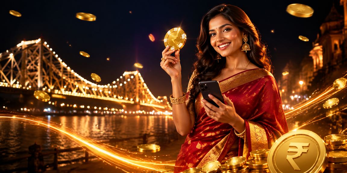 Sports betting enthusiasts in Kolkata with scenic Howrah bridge backdrop